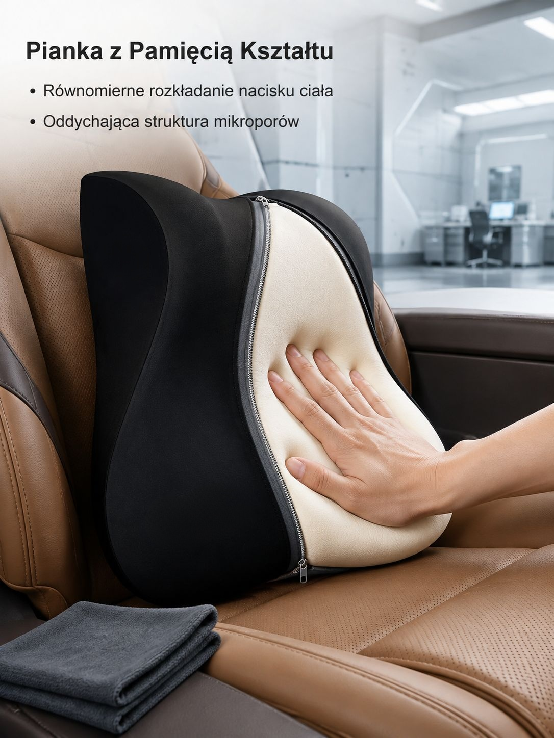 Ergonomiczna poduszka na fotel kierowcy