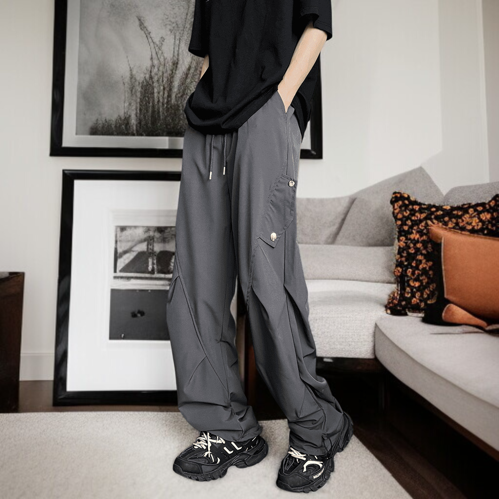 디자인감 빈티지 캐주얼 팬츠 캐주얼 남성 팬츠 봄여름 카고 팬츠 아메리칸 팬츠