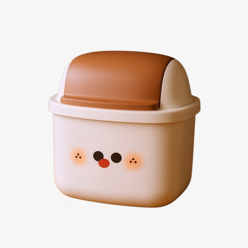 Niedlicher Desktop-Mülleimer, hoch aussehender Studentenwohnheim-Mini-Papierschrott-Aufbewahrungseim