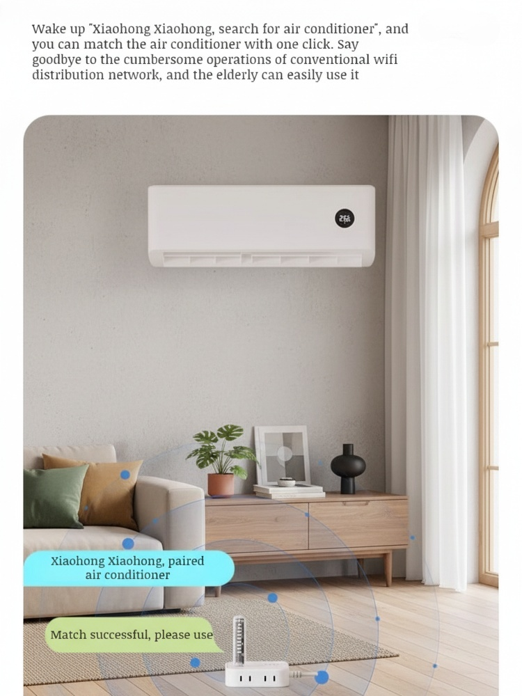 Smart Voice-Controlled AC Companion Night Light