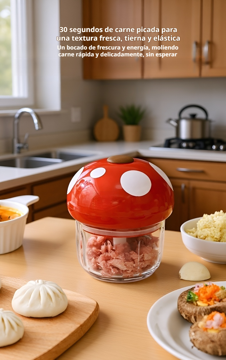 Picadora de ajo recargable con cable USB