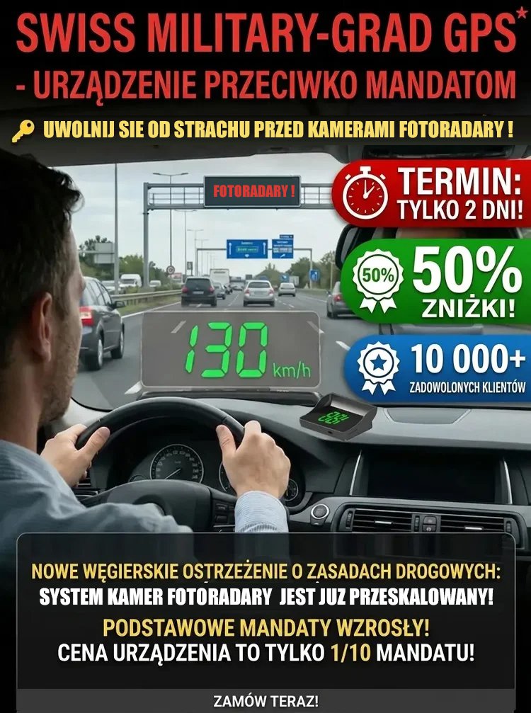 Samochodowy HUD GPS Cyfrowy Prędkościomierz