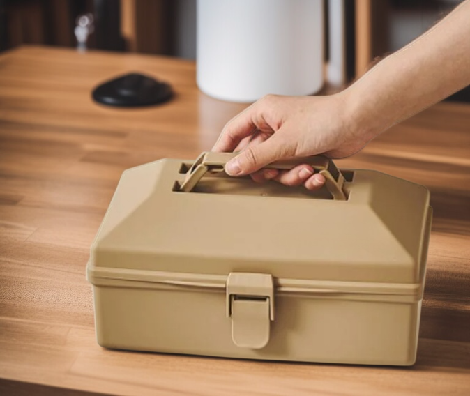 Easy-carry toolbox with ergonomic handle