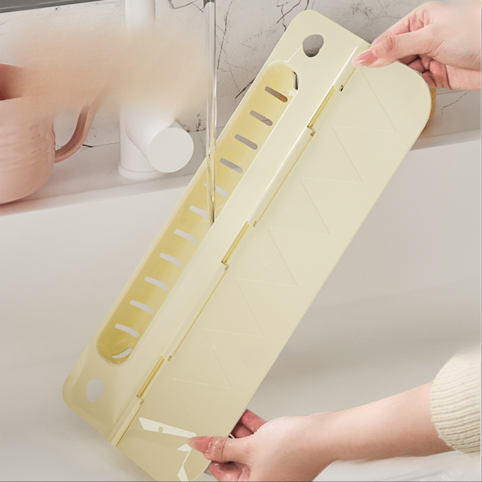 多功能水槽防水濺收納擋水板
