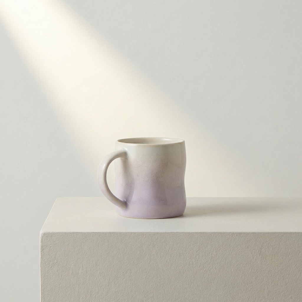 手作り陶器のコーヒーカップ