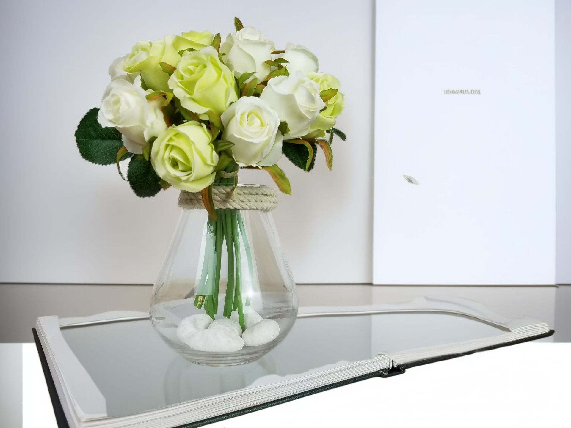 리얼한 인공 장미 꽃 세트