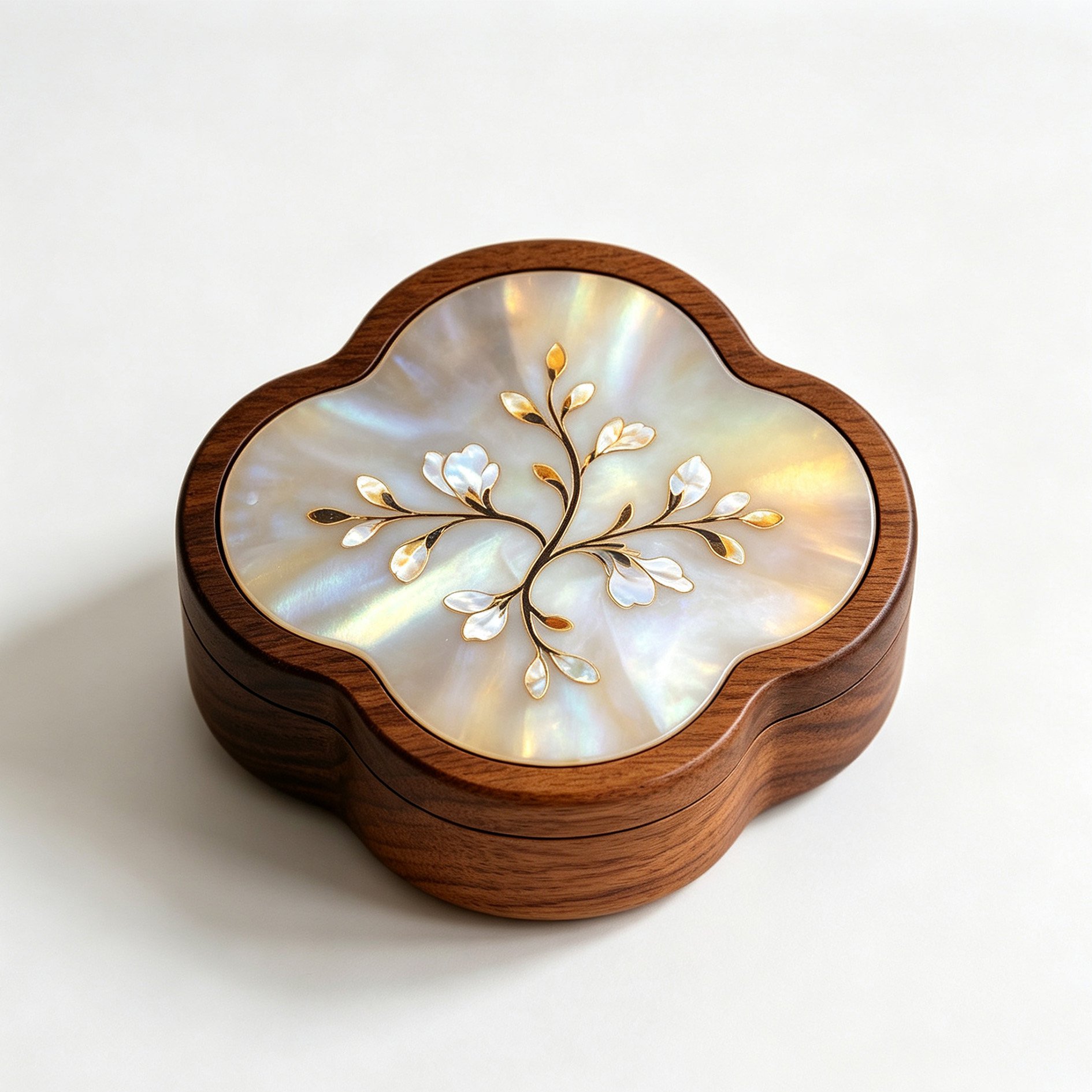 자개 상감 세공 나무 상자