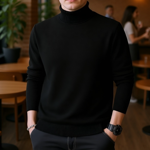 남자 기모 도톰 터틀넥 니트 베이직 캐주얼 이너 니트 남자 기모 터틀넥 니트 베이직 니트