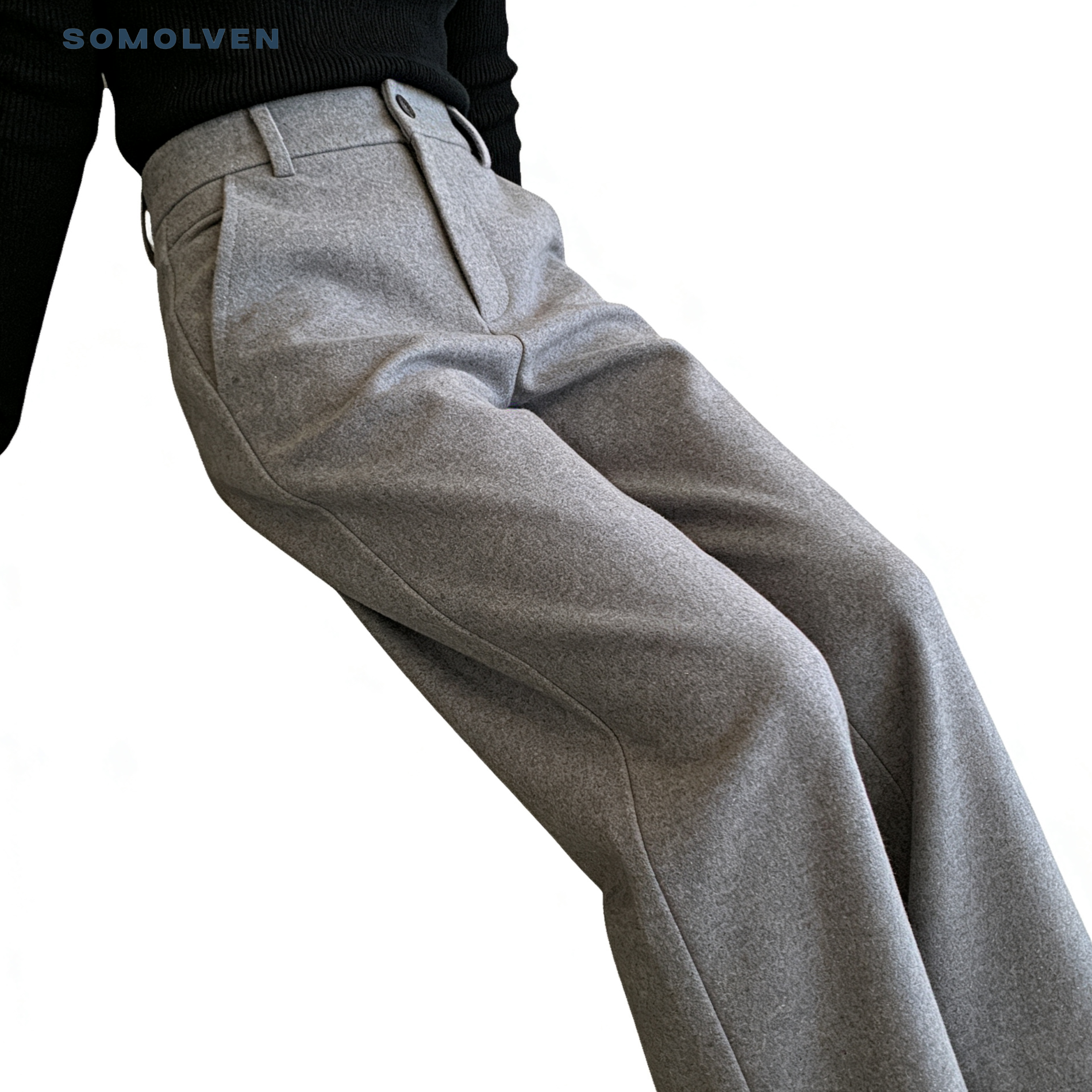 ウールワイドレッグパンツ