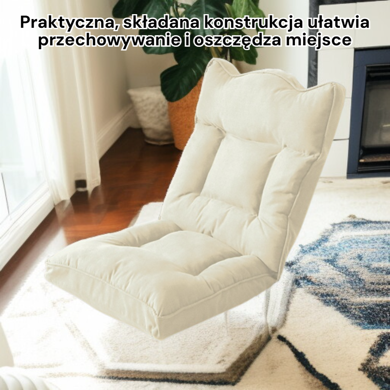 Składana leniwa sofa z wysokim oparciem