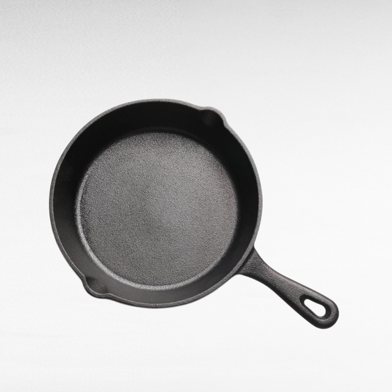 Große klassische Haushalts-Eisenpfanne, flacher Boden, antihaft, ideal für Omeletts