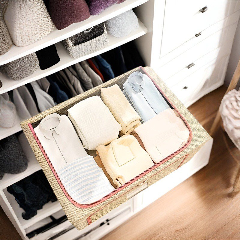 철골 대용량 두꺼운 수납함 가시 의류 수납함 단일창 수납함 투명 수납함