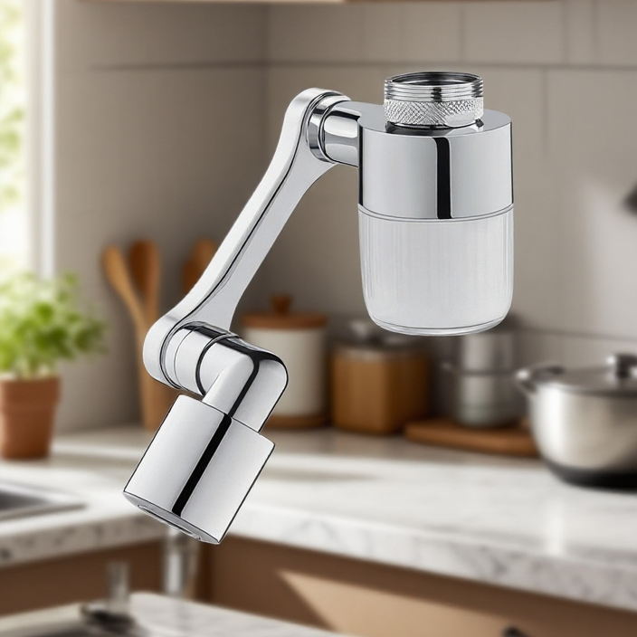 ภาพเปรียบเทียบการใช้งานก๊อกน้ำแบบหมุนได้กับแบบทั่วไป