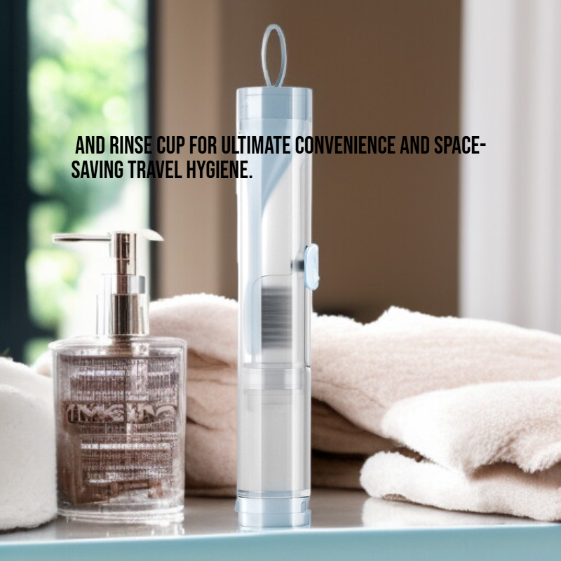Compact All-in-One Travel Toothbrush Kit