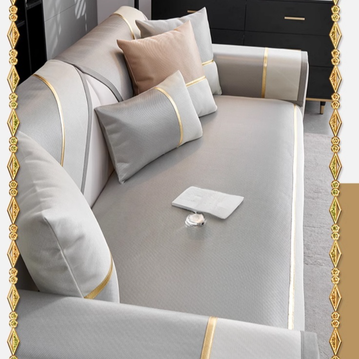 涼感シルクソファ枕カバー・滑り止め機能付き