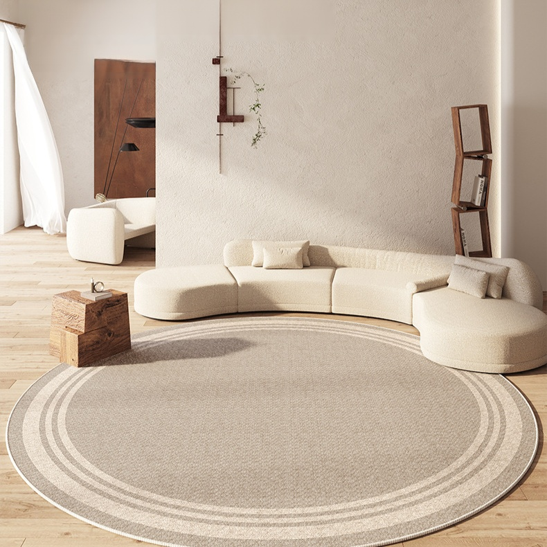 Modern Simple Round Coffee Table Rug Bedroom Bedside Loop Pile Carpet