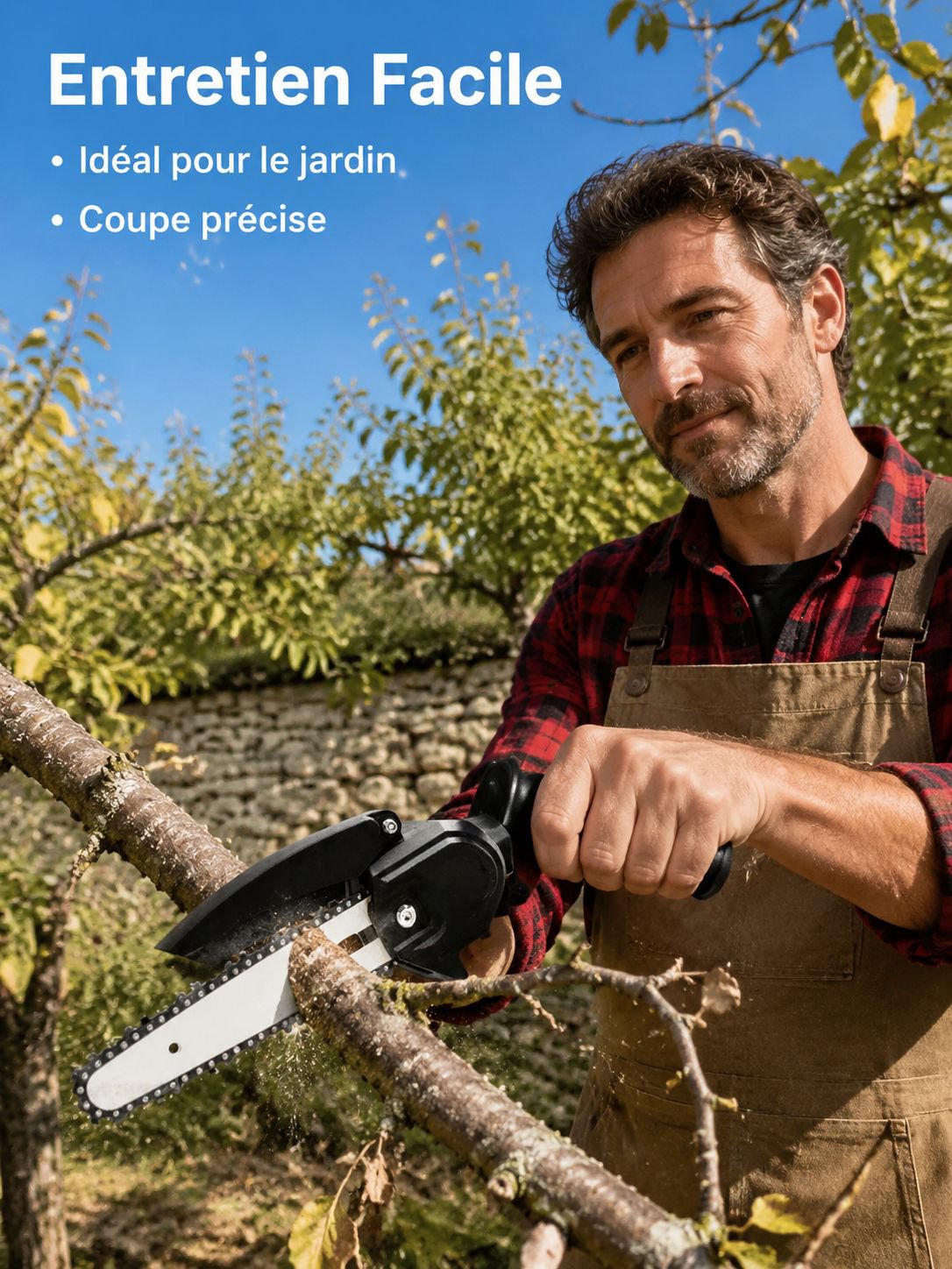 Scie électrique de bûcheronnage pour usage domestique