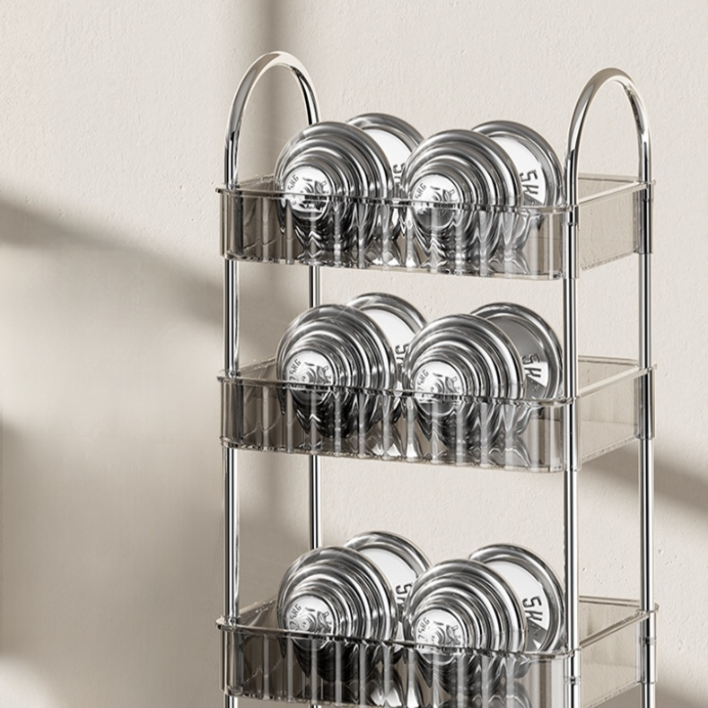 Multi-layer organizer rack for kitchen storage