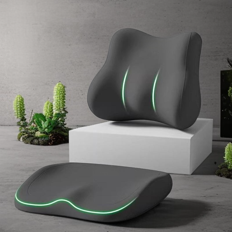 مجموعة وسادة مقعد السيارة ودعم أسفل الظهر، كرسي مكتب من إسفنج الذاكرة