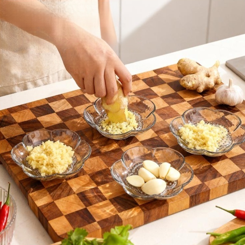 家用玻璃磨蒜器研磨盤多功能調味碟