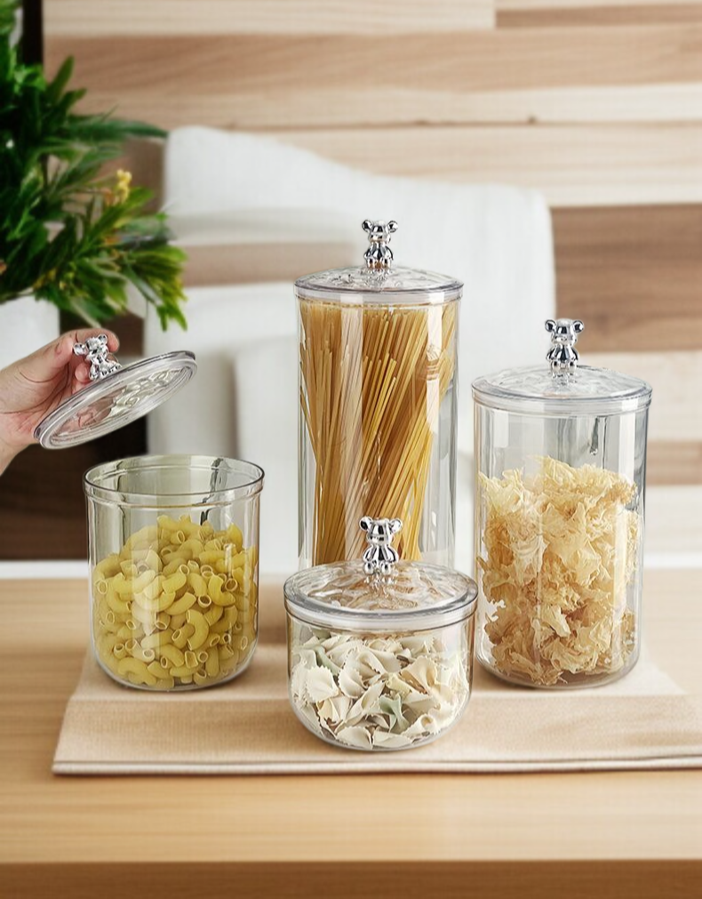 透明密封食品收納罐展示圖