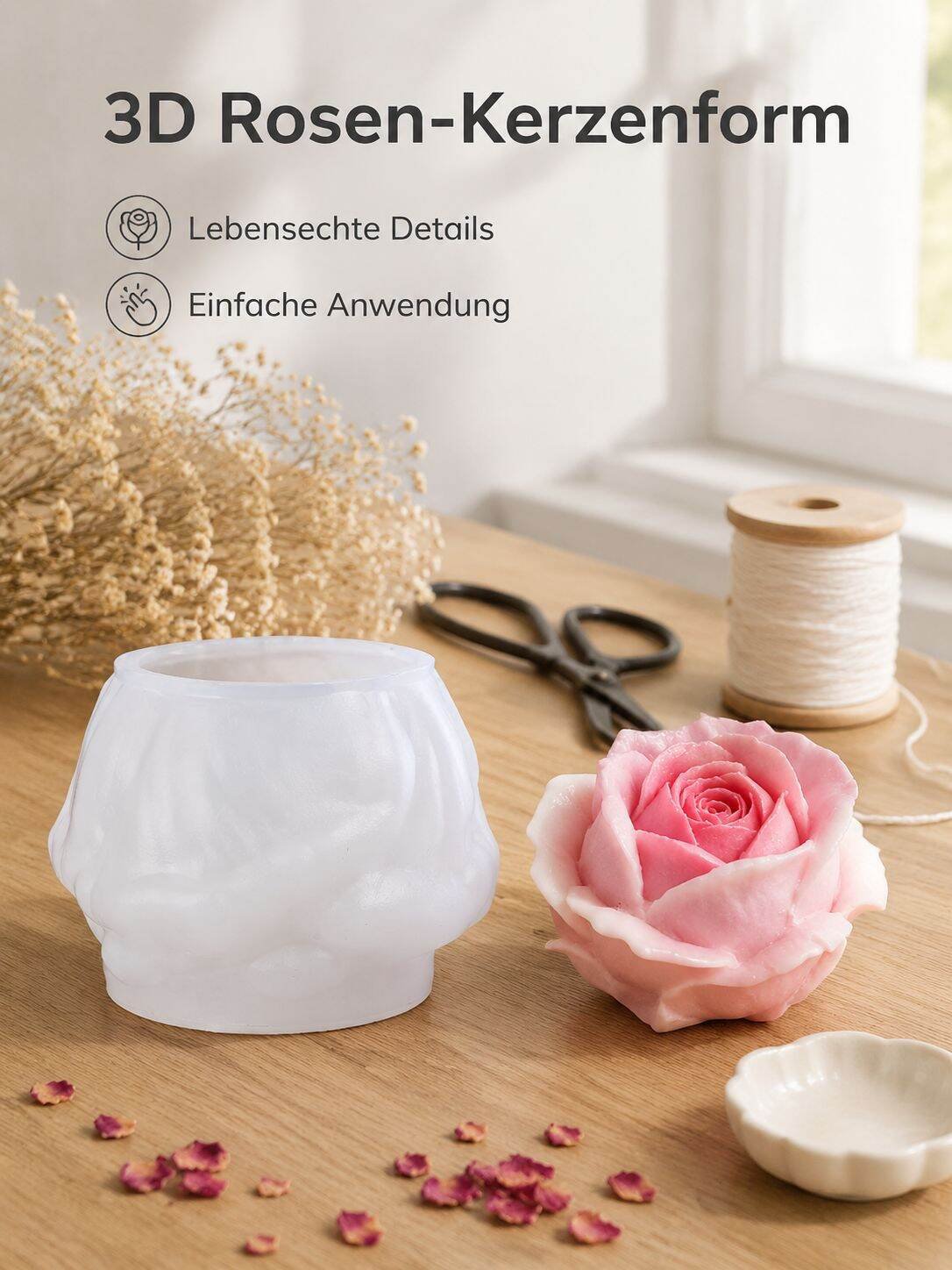 FBA Kerzen-Set 3 Rosen-Artikelform