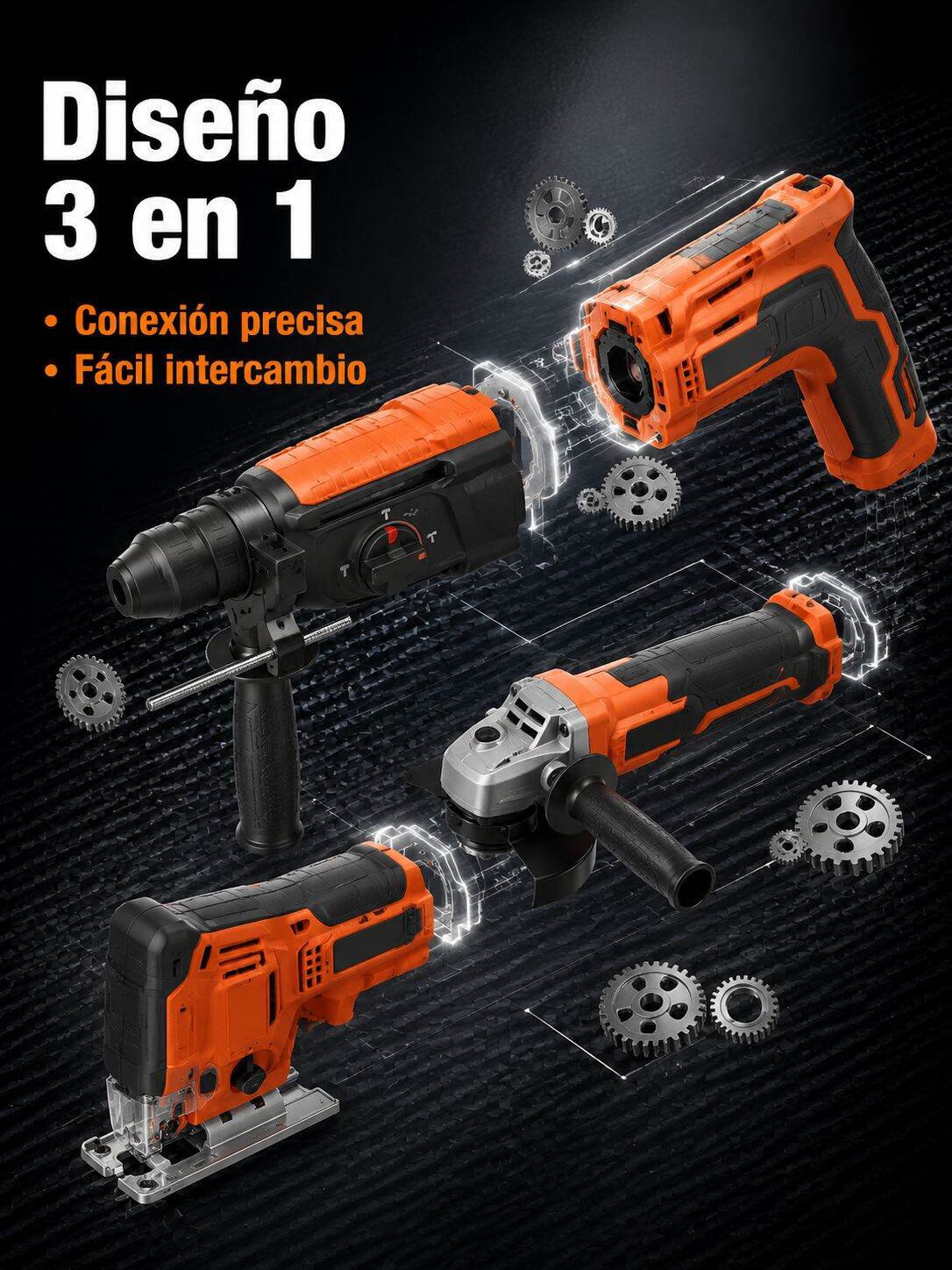 Herramientas eléctricas sin escobillas de alta eficiencia