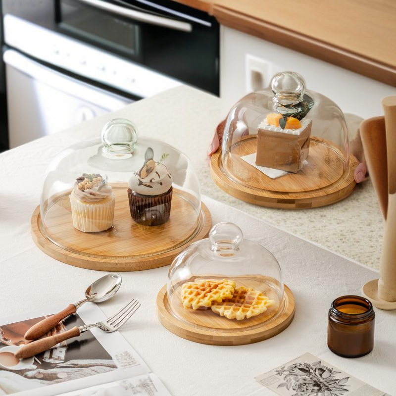 케이크 방진 유리 진열대