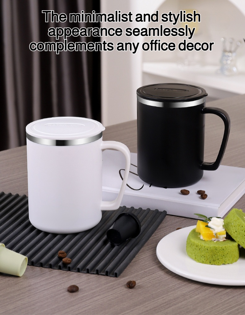 Elegant office coffee mug on desk