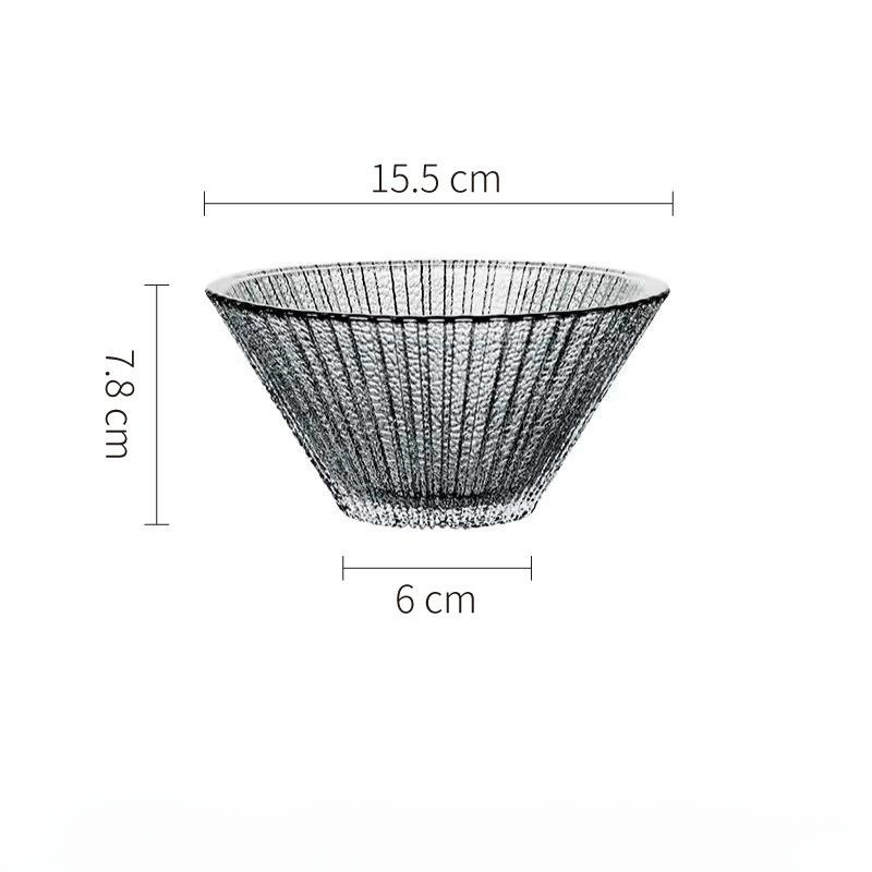 Heat-resistant Transparent Glass Bowl