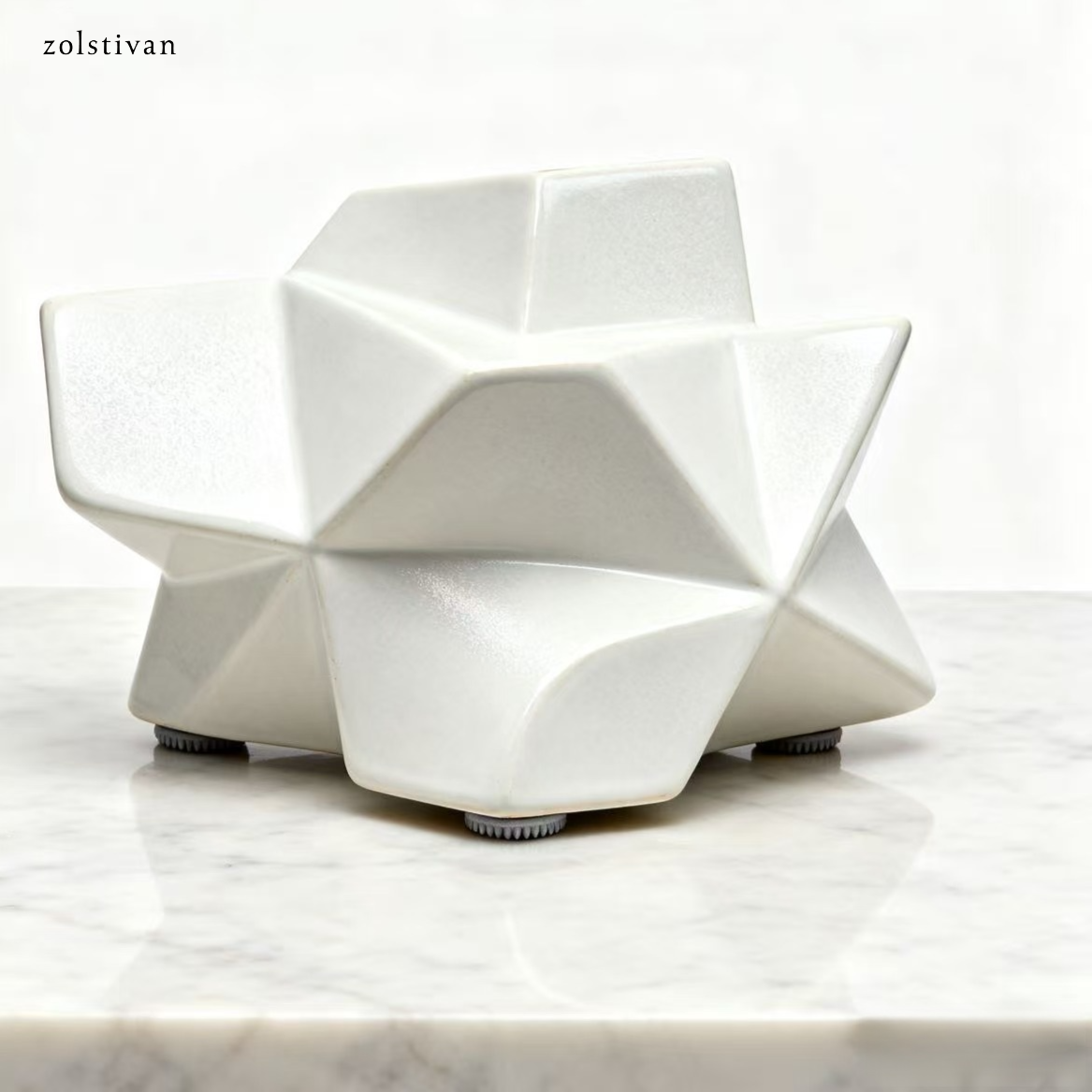 기하학적 세라믹 장식품 (3개)