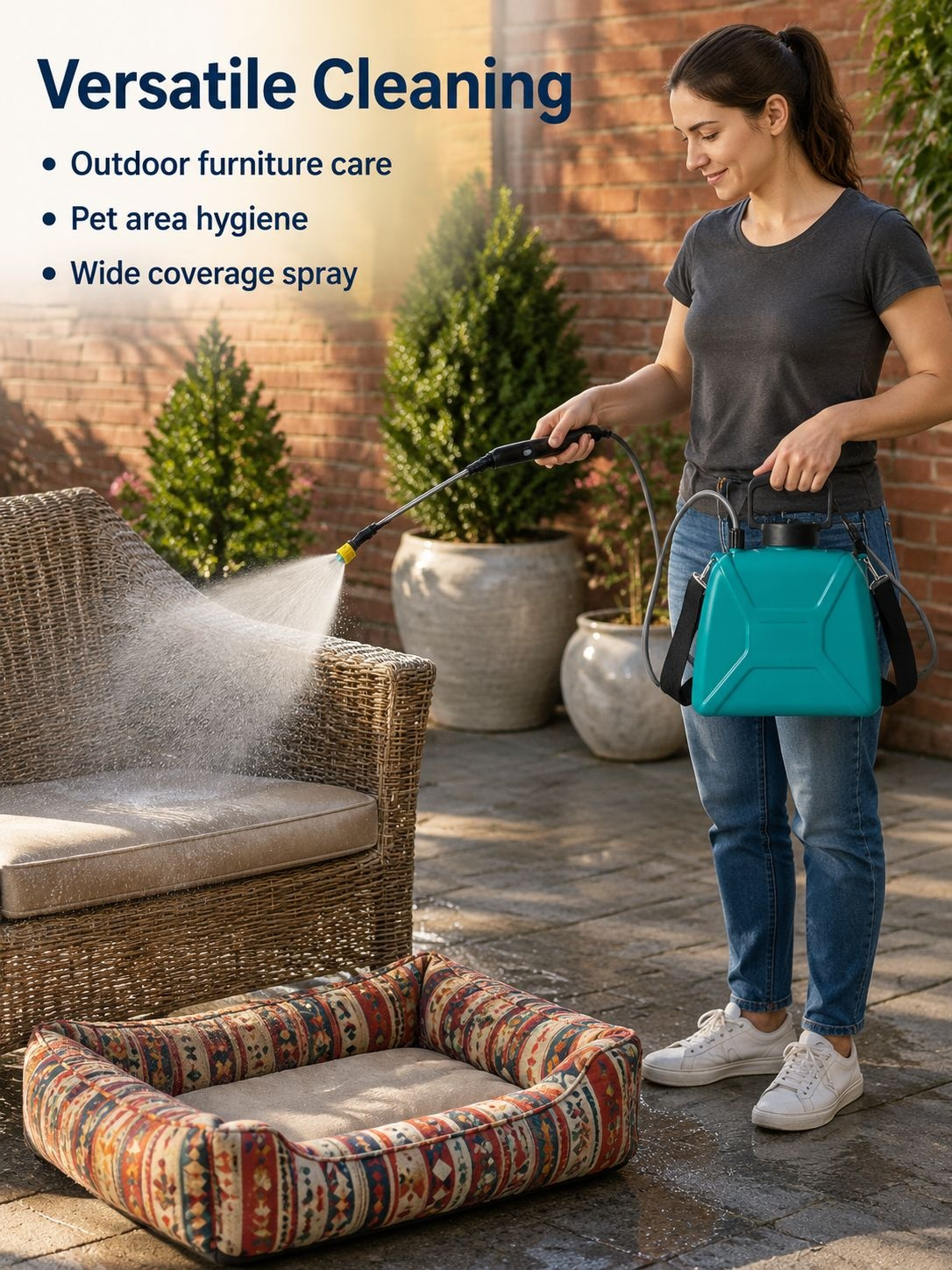 Multipurpose electric sprayer for plants and surfaces