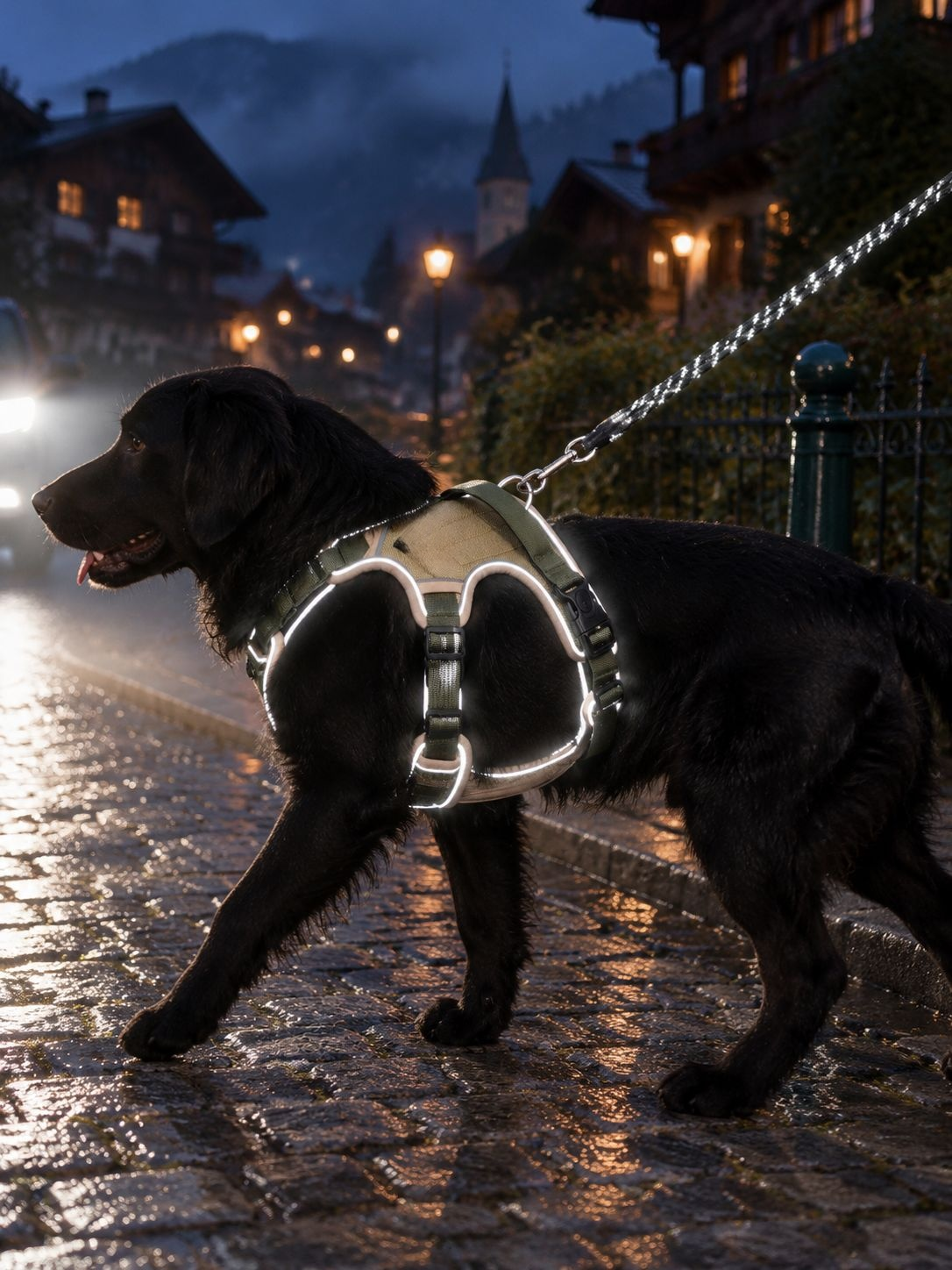 Reflexionsleine für große Hunde, robuste und reißfeste Hundeleine für Outdoor-Spaziergänge