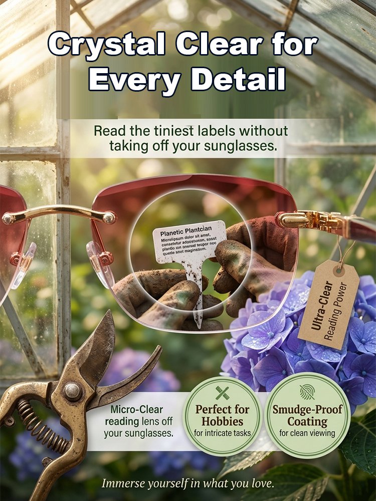 Frameless Rimless Bifocal Sunglasses
