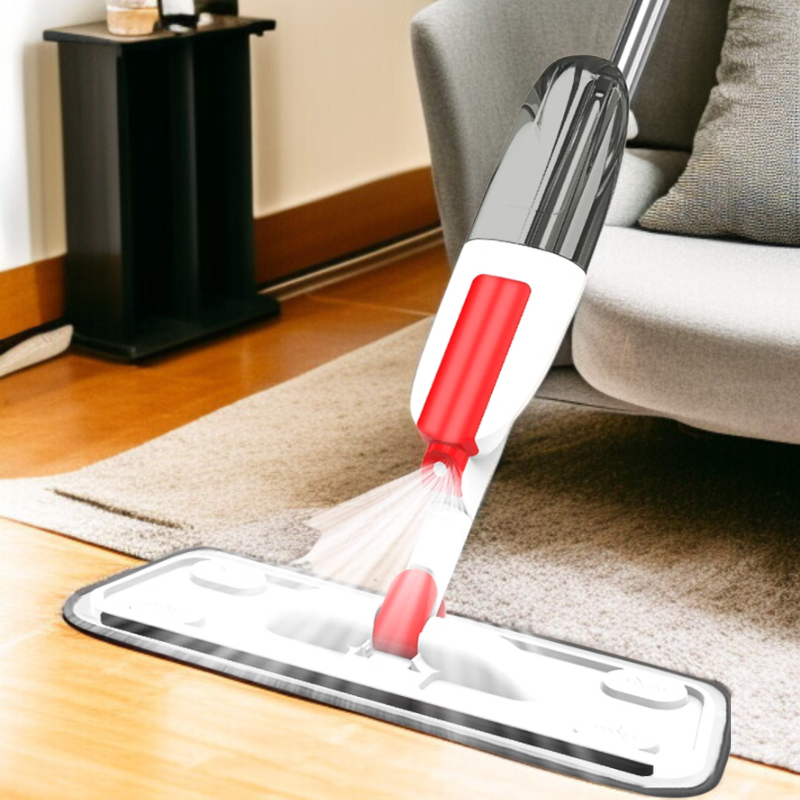 カラースプレーモップ ハンドフリー家庭用大型パネル回転モップ吸水スプレーレイジーモップ