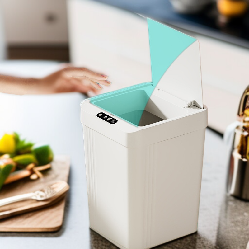 뚜껑 달린 스마트 감지 휴지통 전자동 가정용 분리형