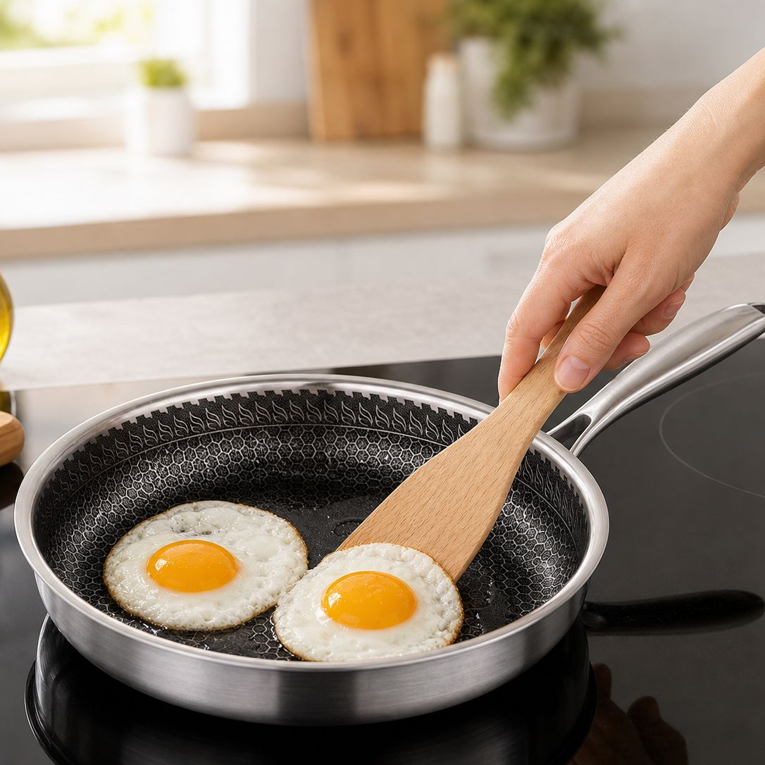 Home Essentials multifunctional triple layer steel frypan