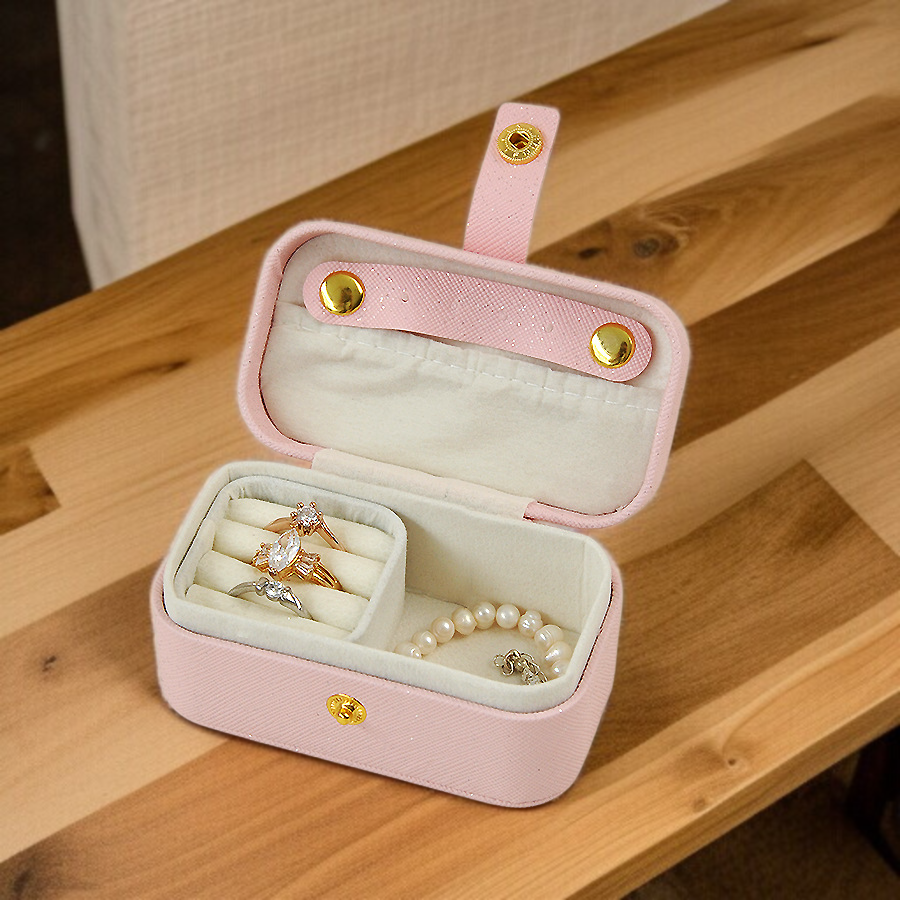 Kompakt utazó ékszerrendező doboz