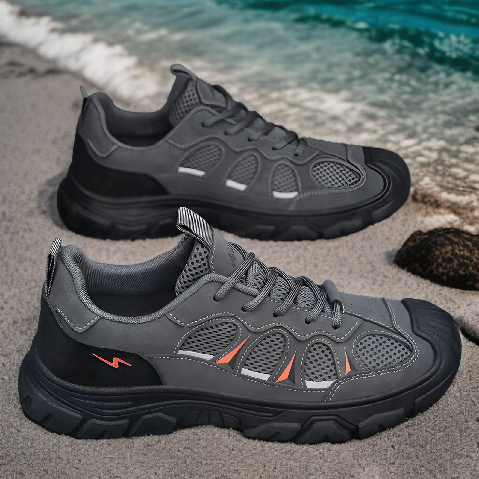 ソフトソールシューズメンズ2025新しい滑り止め耐摩耗労働保護靴アウトドア通気性ハイキングシューズスポーツメンズシューズ