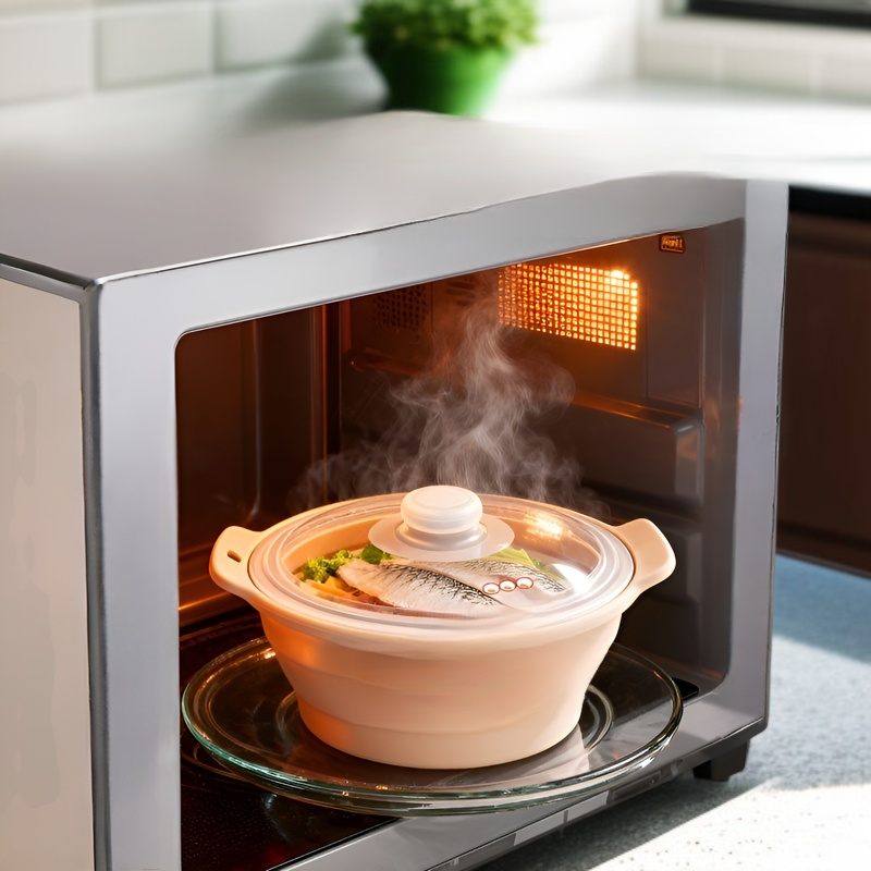 Praktisch für allein lebende Personen, platzsparendes Falt-Design, Topf und Teller in einem