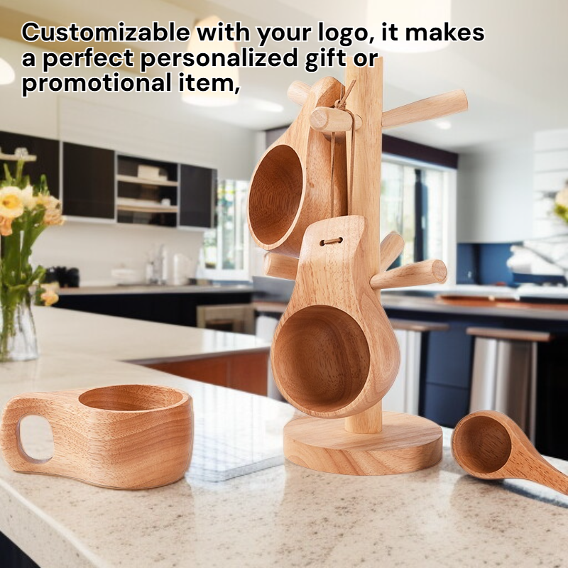 Portable Natural Wooden Water Cup for Coffee and Tea with Custom Logo