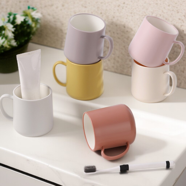 แก้วน้ำล้างปากดีไซน์สวยสำหรับนักเรียน แก้วแปรงฟันหนาพิเศษใช้ในห้องน้ำ