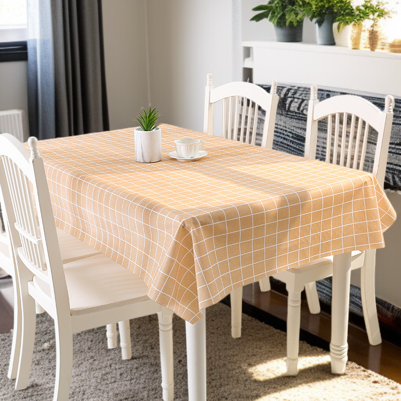 방수 방유 소형 커피 테이블보 북부 스타일 플라스틱 테이블 그리드 디자인