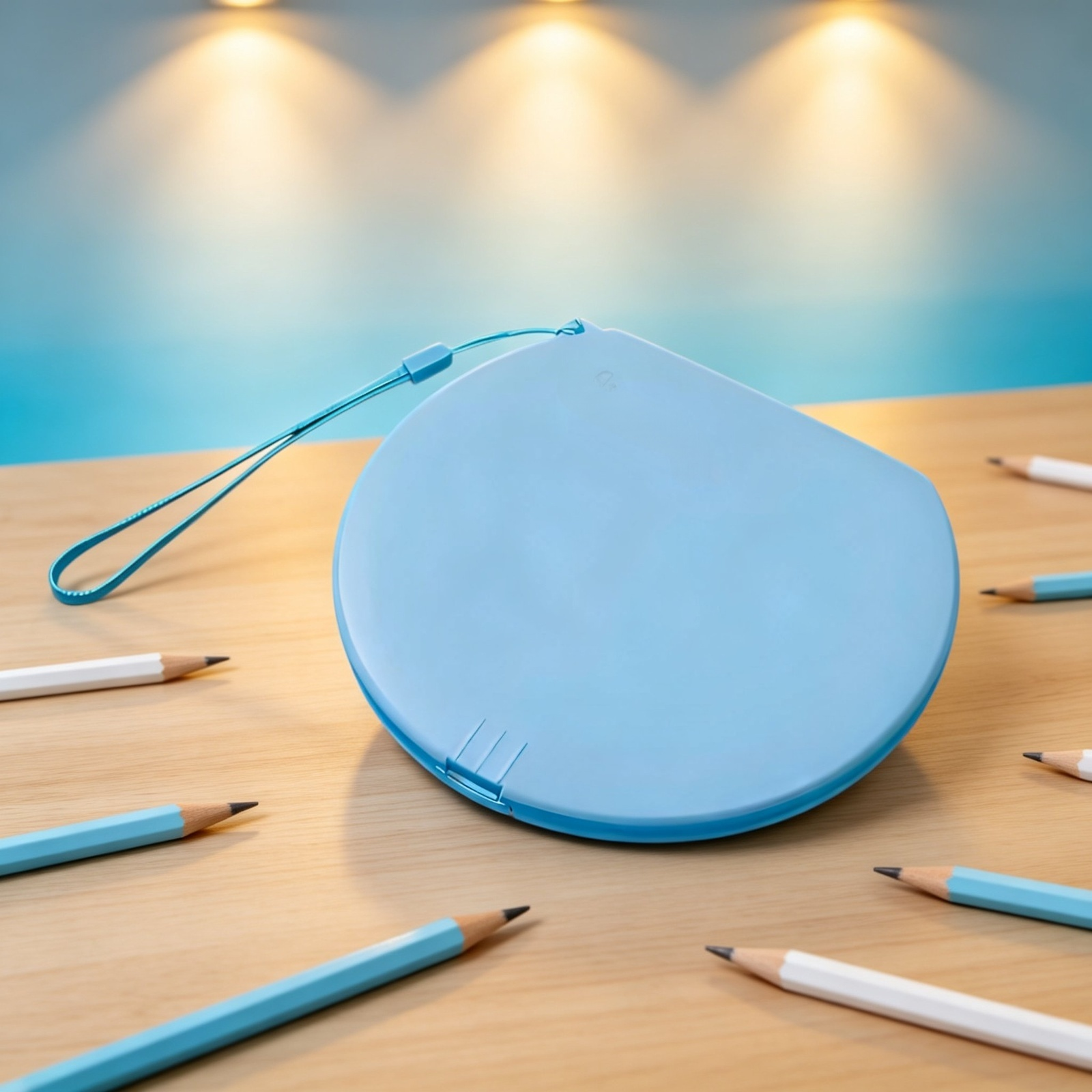 Caja redonda portátil para mascarillas con acabado mate para estudiantes (pastillero de PP)