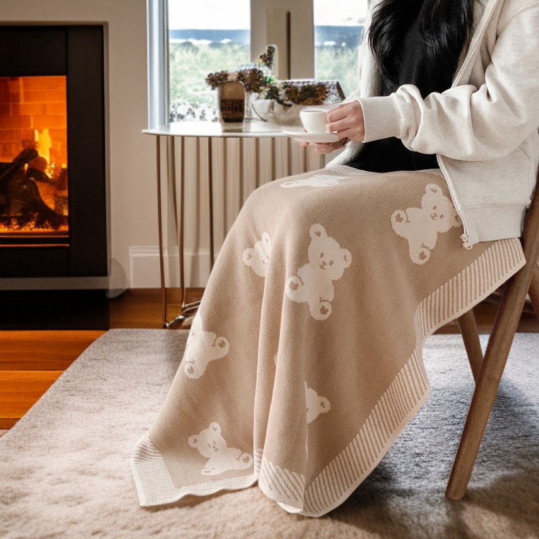 加厚針織棉嬰兒蓋毯