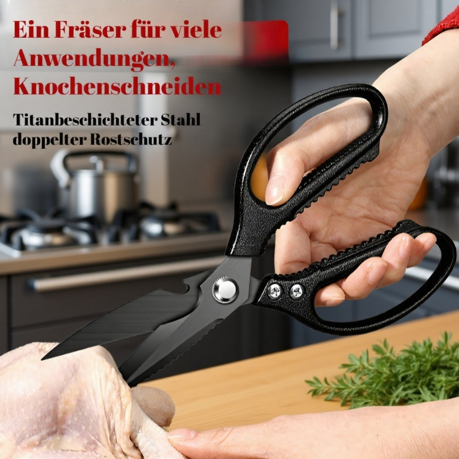 Multifunktionale Küchenschere Fischschere Geflügelschere