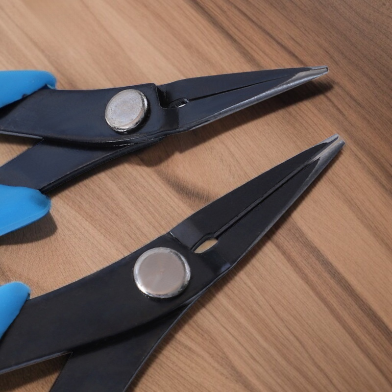 歯なし 細目ペンチ ワイヤーラップ延長プライヤー 精密素材ハンドビーズツール インチファインピンチジュエリープライヤー