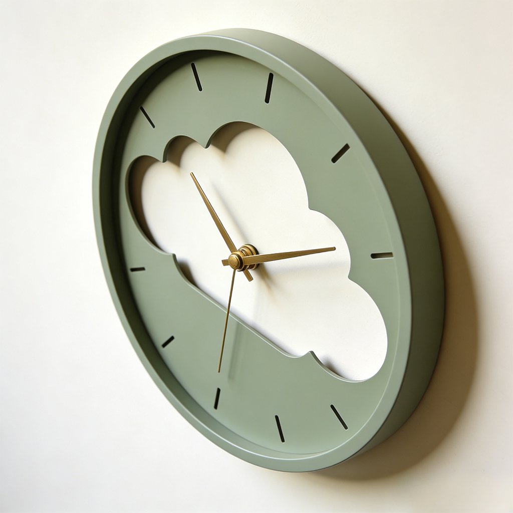 Schlichtes geräuschloses Schlafzimmer-Wanduhr