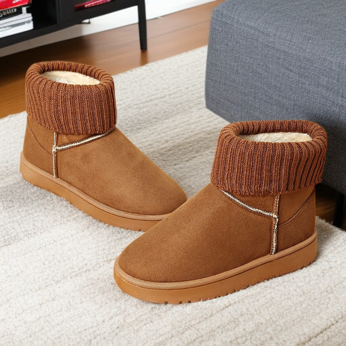 ウールのスノーブーツ新しいスタイルのショートブーツ