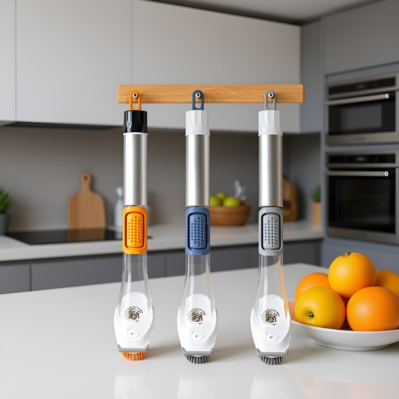 가정용 긴 손잡이 주방 세척 브러쉬 